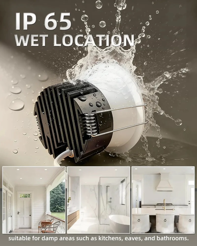 3 Inch Led Recessed Ceiling Lights With Deep Anti Glare Baffles For Zero Nonsense Glow, 5Cct Tunable To Warm Plus Smooth Dimming Control, Fresh Downlights Perfect For Bedroom And Home Projects, Includes 4 Pack Of White Can Lights