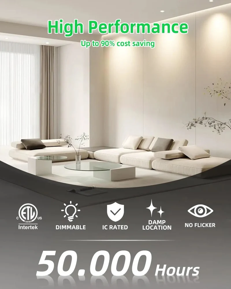 3 Inch Led Recessed Ceiling Lights With Deep Anti Glare Baffles For Zero Nonsense Glow, 5Cct Tunable To Warm Plus Smooth Dimming Control, Fresh Downlights Perfect For Bedroom And Home Projects, Includes 4 Pack Of White Can Lights
