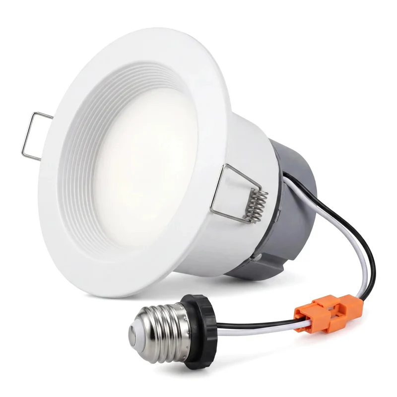12 Pack 4 Inch Led Retrofit Recessed Can Lights Featuring Baffle Trim Dimmable Daylight White 5000K Bulbs Ic Rated Damp Location Safe E26 Base Low Wattage High Lumen Output Built To Last A Lifetime Upgrade Your Home Game Today With This Stacked Deal