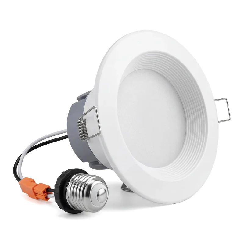 12 Pack 4 Inch Led Retrofit Recessed Can Lights Featuring Baffle Trim Dimmable Daylight White 5000K Bulbs Ic Rated Damp Location Safe E26 Base Low Wattage High Lumen Output Built To Last A Lifetime Upgrade Your Home Game Today With This Stacked Deal