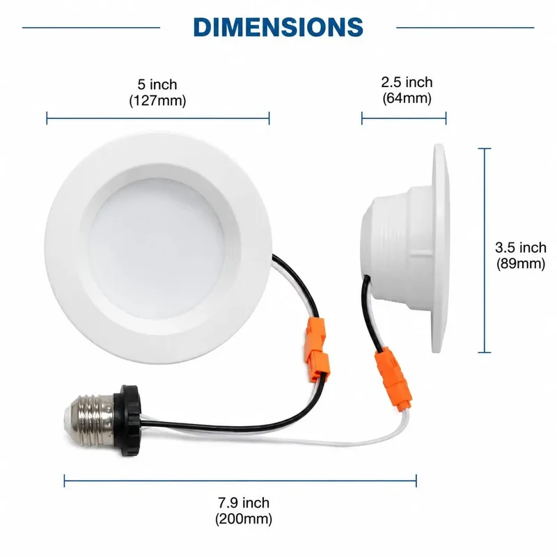 12 Pack 4 Inch Led Retrofit Recessed Can Lights Featuring Baffle Trim Dimmable Daylight White 5000K Bulbs Ic Rated Damp Location Safe E26 Base Low Wattage High Lumen Output Built To Last A Lifetime Upgrade Your Home Game Today With This Stacked Deal