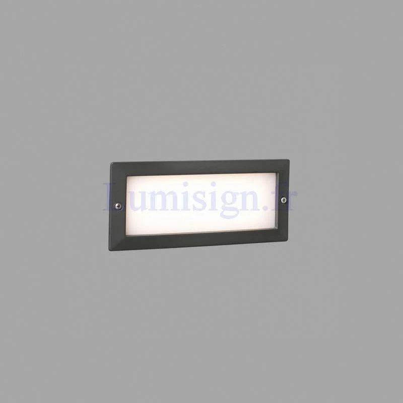 Applique extérieure encastrable LED 5W STRIPE noire