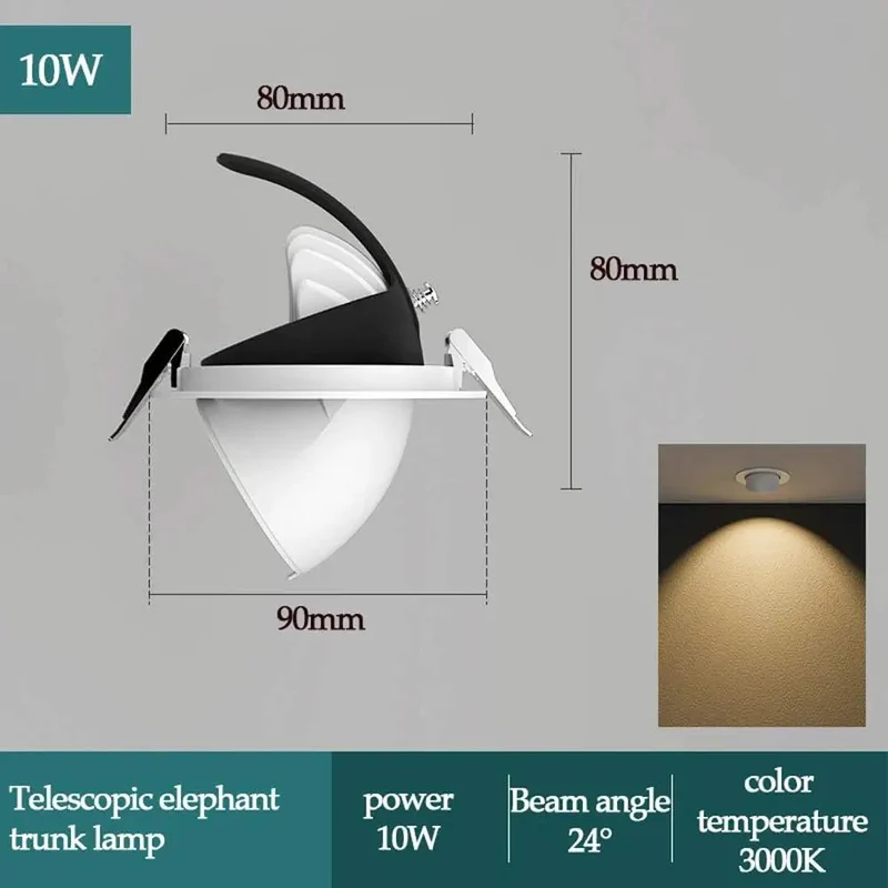 Slick 5 Pack Recessed Gimbal Ceiling Downlight Kit Featuring Tight Directional Eyeball Trim Hella Bright 10W And 20W Led Modern White Aluminum Housing Smooth Glare Reduction Energy Saving Home Decor