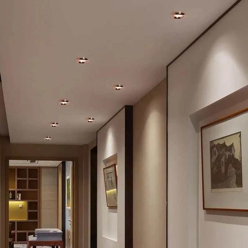 Slick 15 Pack Rose Gold Recessed Lighting Trim Kits Loaded With Anti Glare Dimmable Led Downlights 5W Warm To Cool White Aluminum Housing For No Fuss Ceiling Install