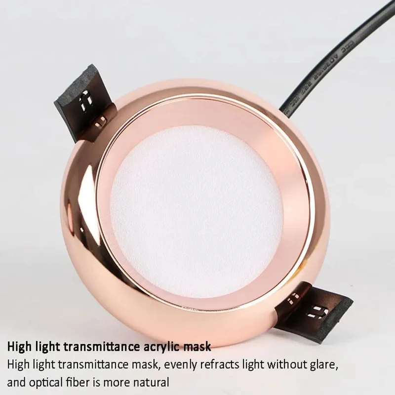 Slick 15 Pack Rose Gold Recessed Lighting Trim Kits Loaded With Anti Glare Dimmable Led Downlights 5W Warm To Cool White Aluminum Housing For No Fuss Ceiling Install
