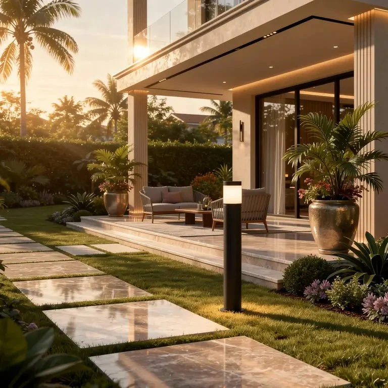 Borne extérieure PLIM gris LED Faro 10W - Éclairage jardin