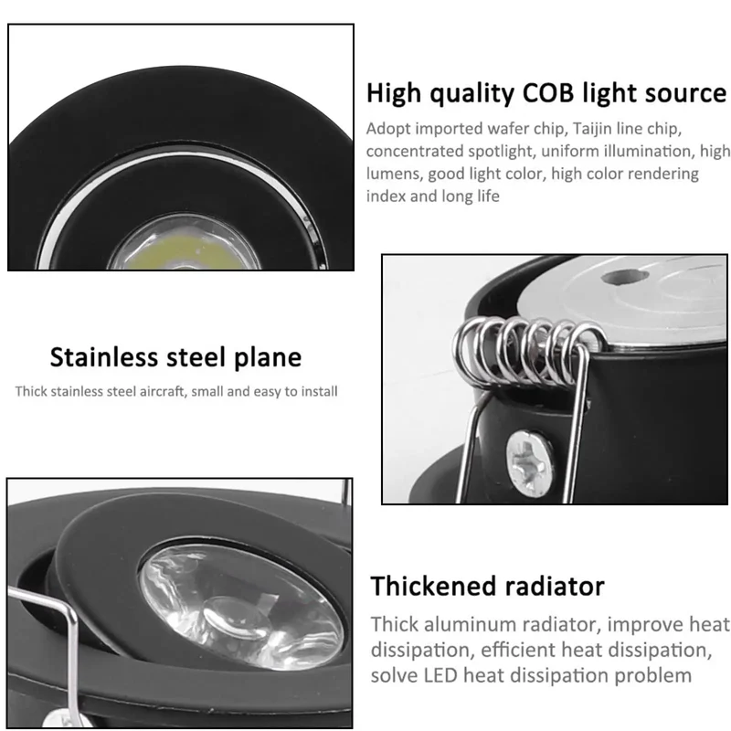 10 Pack 2 Inch Adjustable Gimbal LED Recessed Can Lights Rock Solid Aviation Grade Aluminum Housing Total Breeze Installation Glare Free Flicker Free Clean Glow