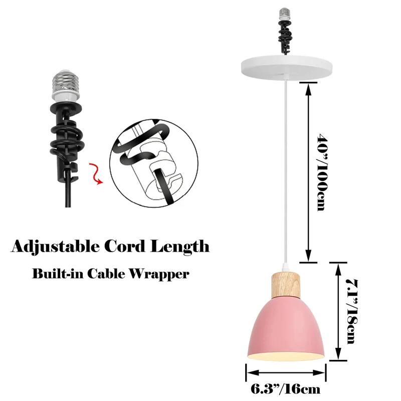 Dusty Pink Metal Recessed Can Light Conversion Kit For 4 5 6 Inch Holes With E26 Screw Socket Instant Glow Up Dimmable Fixture Upgrader For Kitchen Island Hallway No Fuss Install