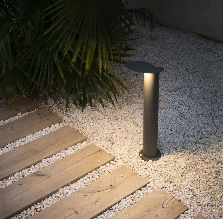 Borne lumineuse LED LOTUS-2 anthracite - Éclairage extérieur 1120 lumens