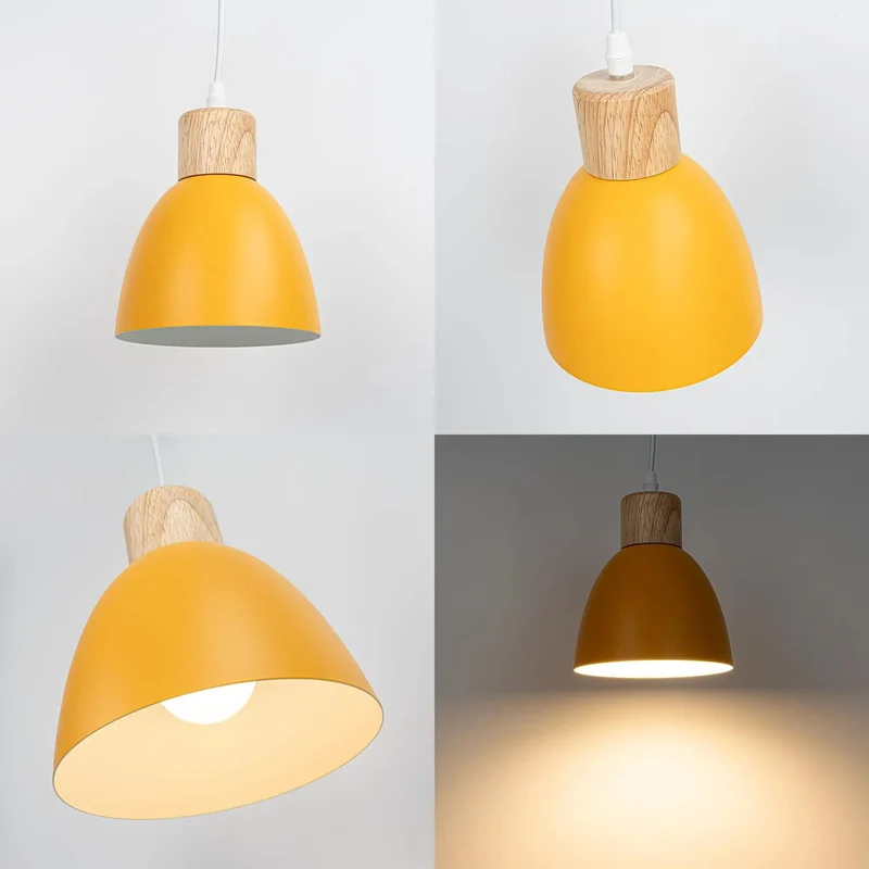 Straight Shooter Recessed Can Light Conversion Kit To Sleek Pendant With E26 Screw In Adapter And Big Time Cozy Farmhouse Metal Ceiling Fixtures For Kitchen Islands And Hallways Snappy Yellow Finish Pair