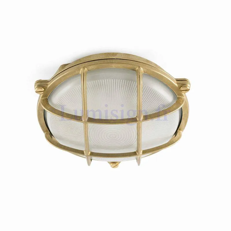 Applique/plafonnier extérieure en laiton NORAY ronde