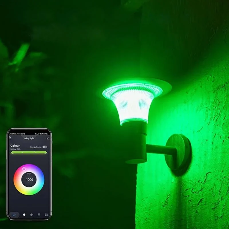 Lanterne Solaire Connectée Murale UFO RGBW IP65 (Lot de 4)