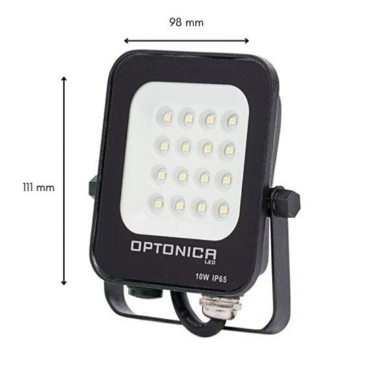 Projecteur LED Extérieur SMD 10W IP65 Noir - Pack de 10