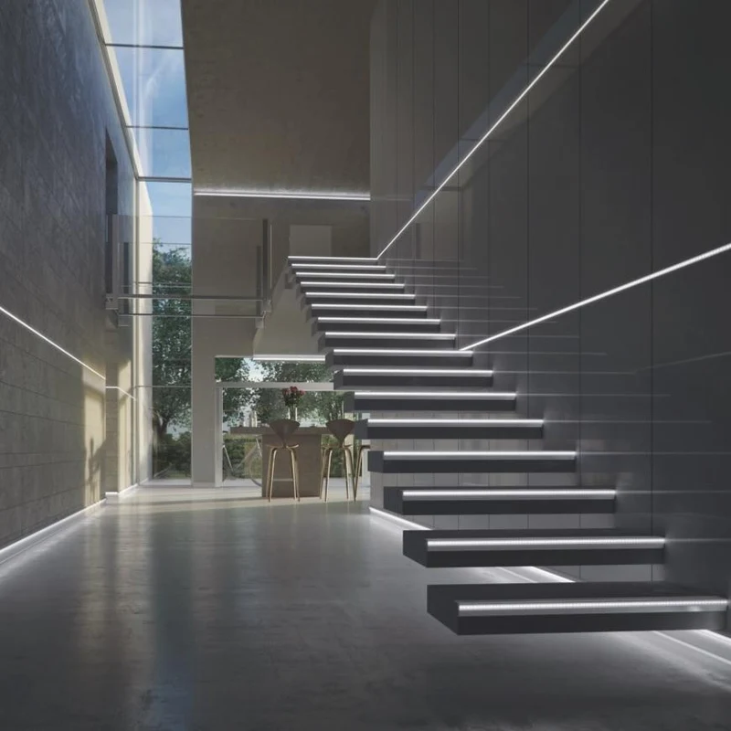 Profilé Aluminium Blanc Encastrable 2m avec Couvercle Blanc Opaque