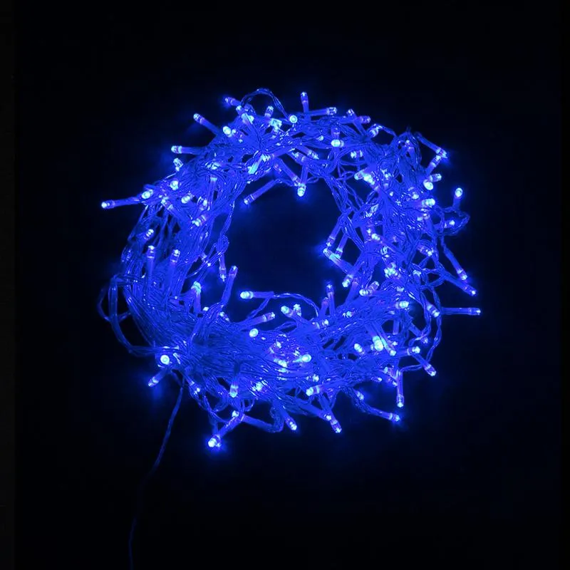 Guirlande Rideau stalactite 180LED IP44 3M avec timer - BLEU