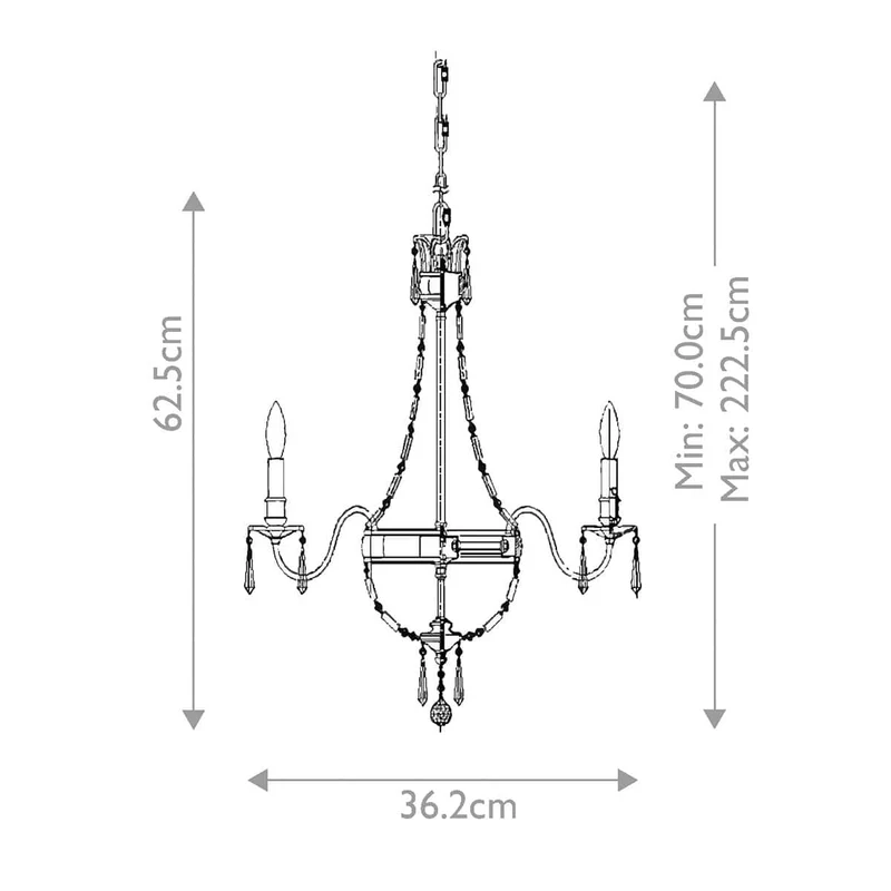 Lustre Bellini 4 lumières