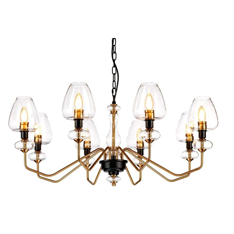 Lustre Moderne Verre et Laiton