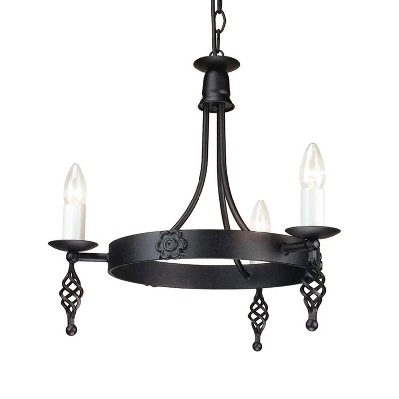 Lustre noir Belfry 3 lumières