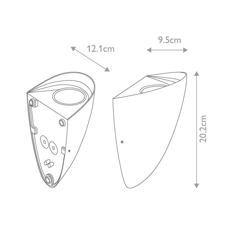 Applique Pour Mur Extérieur LED Noir