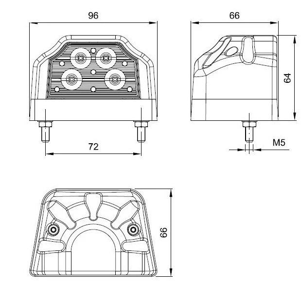 Numéro de LED/lampe de plaque d'immatriculation
