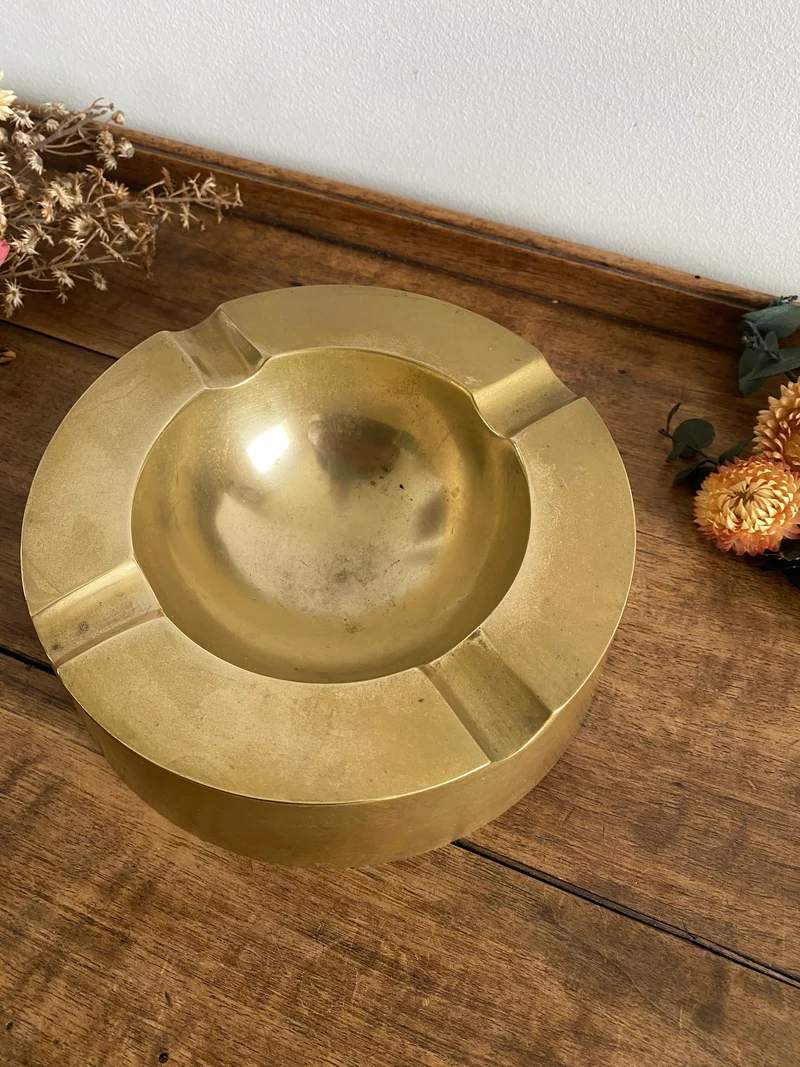 Cendrier en bronze doré
