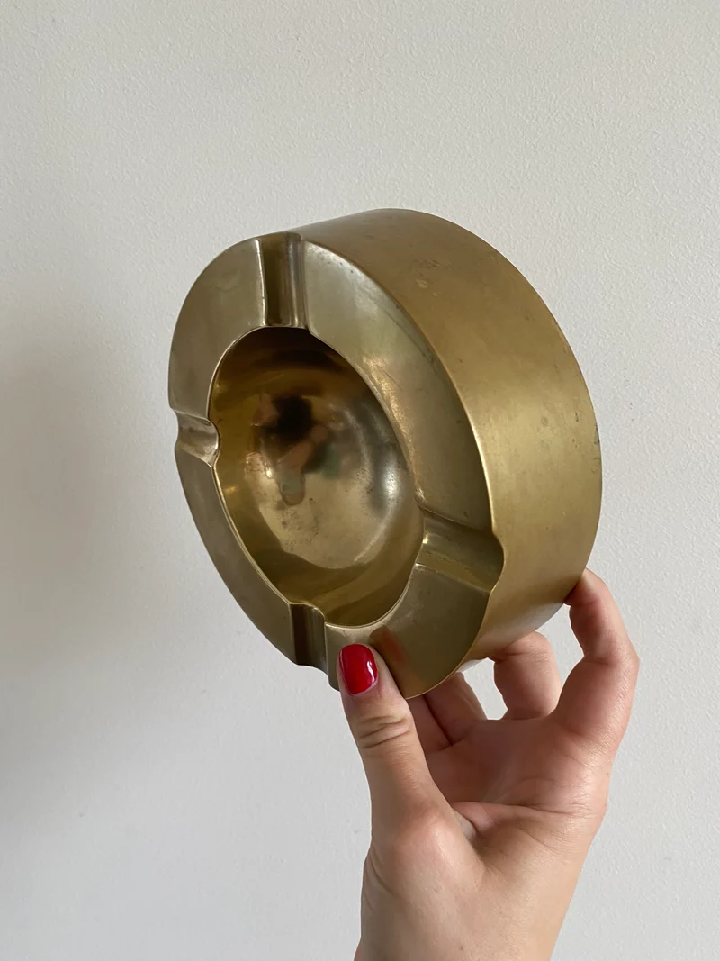 Cendrier en bronze doré