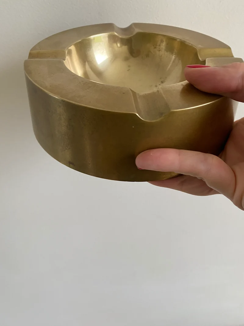 Cendrier en bronze doré