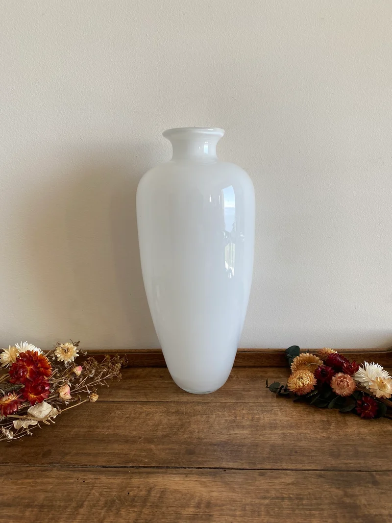 Vase en opaline blanche XL