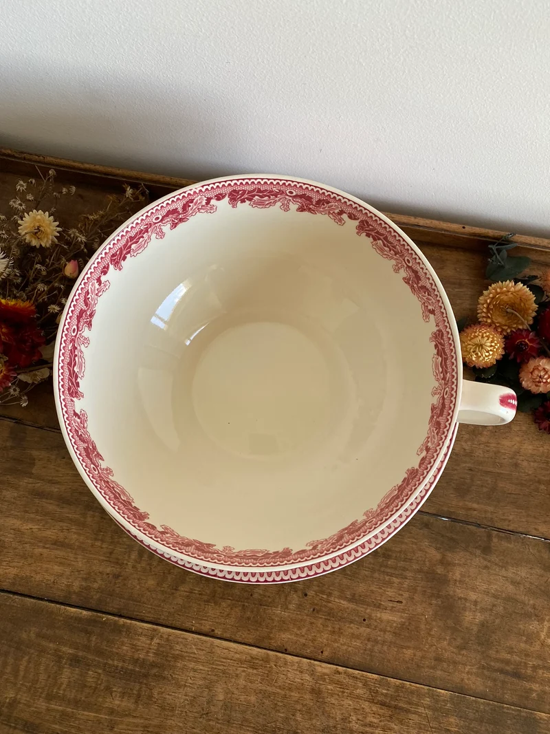 Tasse et assiette en porcelaine XL British roses Johnsons Bros collection Historic America