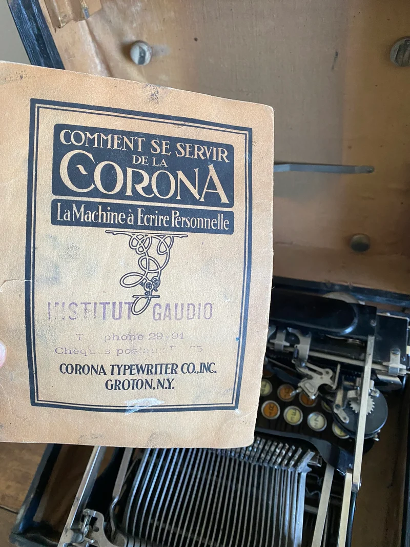 Machine à écrire Corona #3