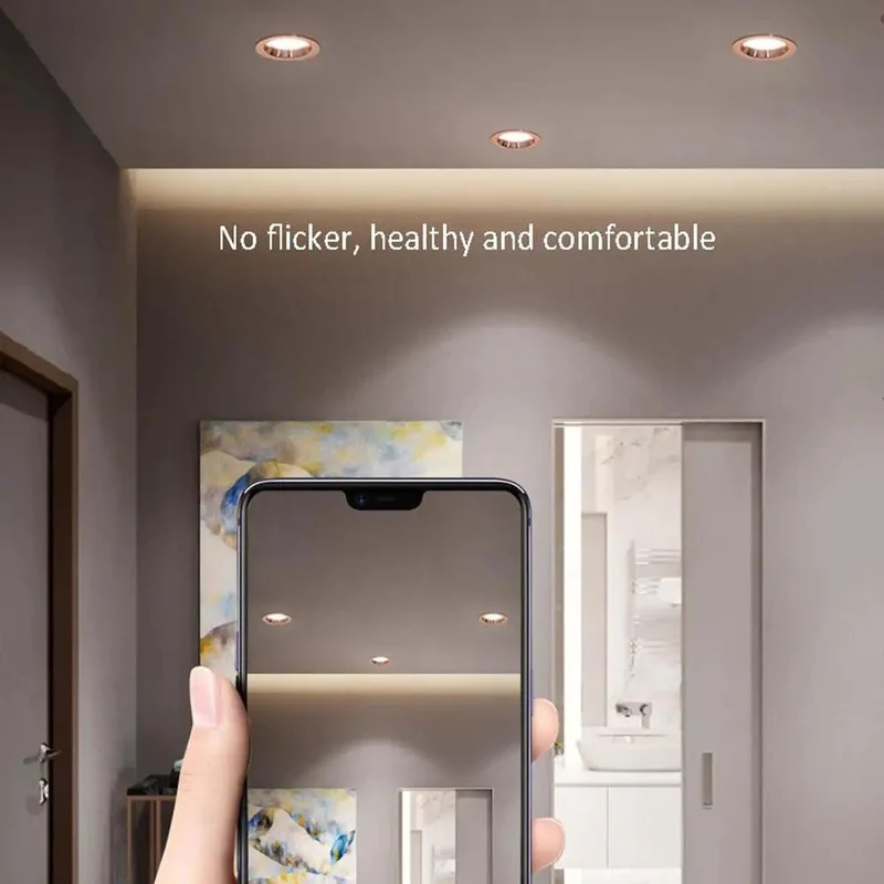 Straightforward Setup Dimmable Led Can Lights With Three Way Color Temperature And Baffle Trim Round Aluminum Recessed Downlights 5 Watt For Modern Homes That Totally Steals The Spotlight