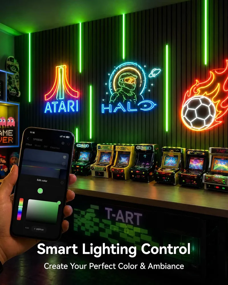 Sleek Rgb Ic Slat Wall Lights With Smart App Controls Zero Wire Hookup Recessed Or Peel Stick Diy Mounting Flexible Accent For Tight Setup And Hassle Free Color Shifts 6 Pack