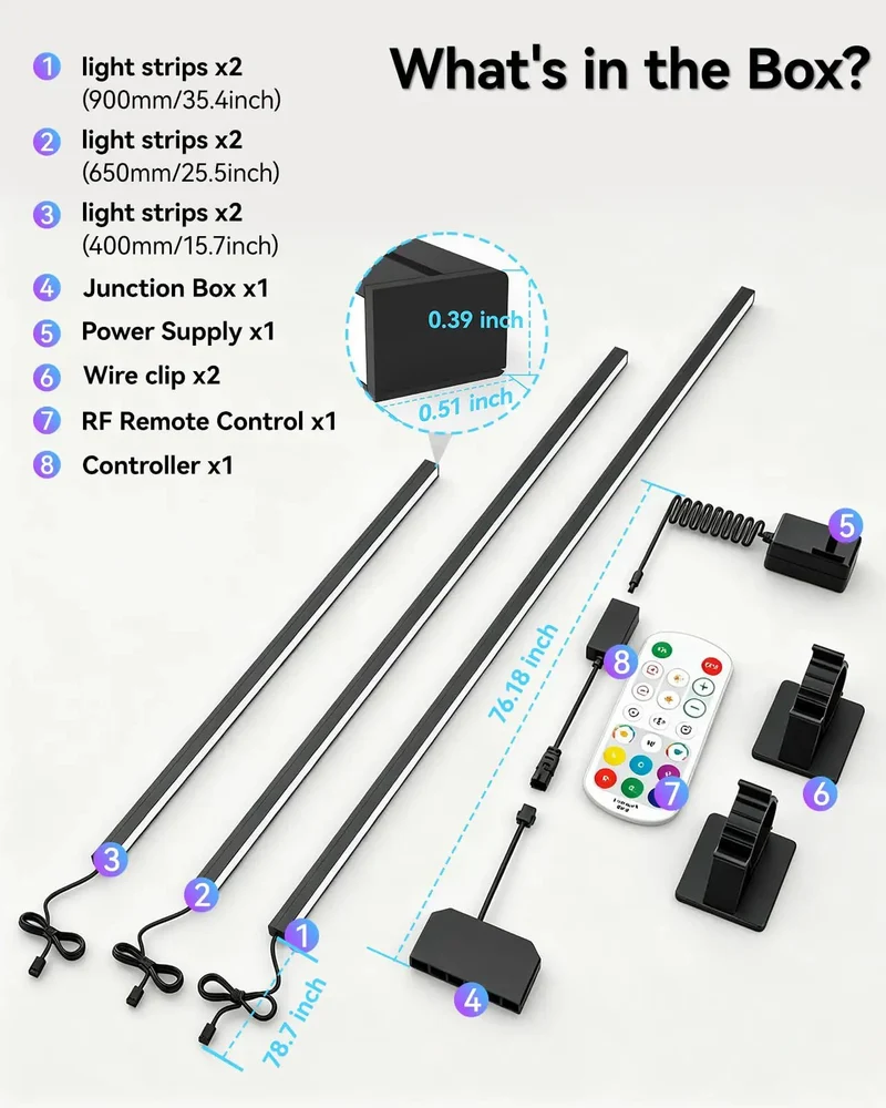 Sleek Rgb Ic Slat Wall Lights With Smart App Controls Zero Wire Hookup Recessed Or Peel Stick Diy Mounting Flexible Accent For Tight Setup And Hassle Free Color Shifts 6 Pack