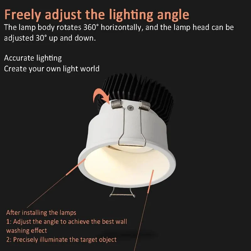 Badass 3.3 Inch LED Recessed Lighting Pack Of 4, Fully Adjustable Directional Downlight For Easy Retrofit Install, Crisp CRI95 Color, Sleek Narrow Rim Design, Total 360 Spin And 30 Degree Tilt, 3000K Warm Glow