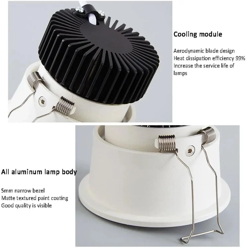 Badass 3.3 Inch LED Recessed Lighting Pack Of 4, Fully Adjustable Directional Downlight For Easy Retrofit Install, Crisp CRI95 Color, Sleek Narrow Rim Design, Total 360 Spin And 30 Degree Tilt, 3000K Warm Glow