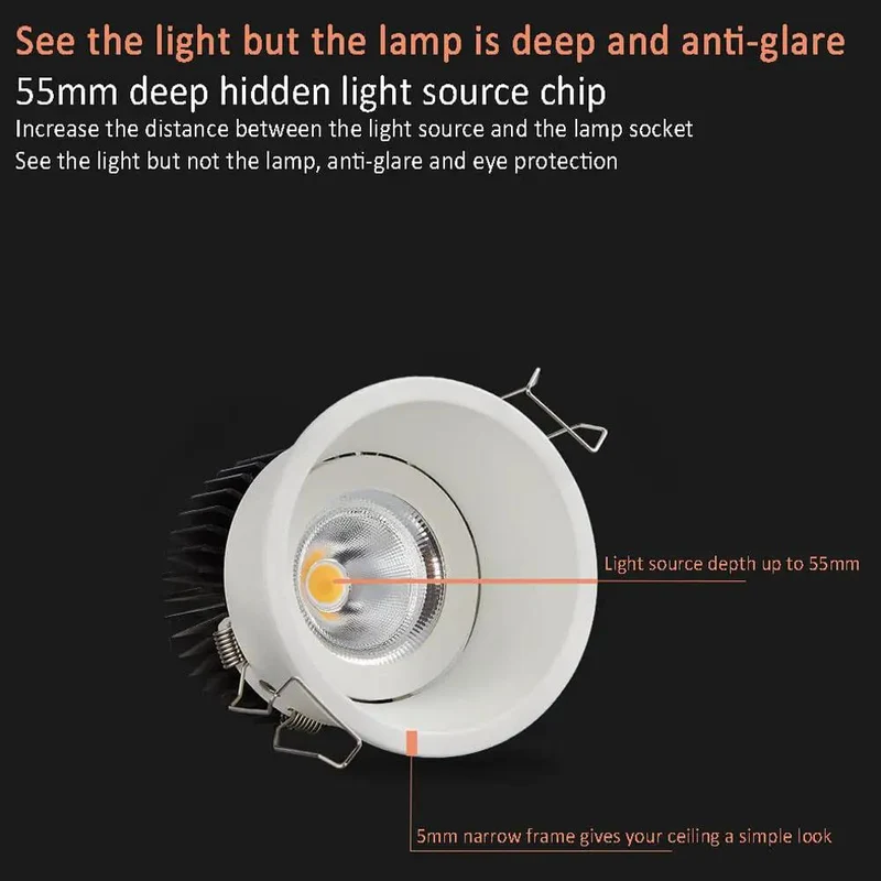 Top Shelf 3.3 Inch Led Recessed Lighting Pack Of 12 CRI 95 Plus Anti Glare Adjustable Can Lights Directional 3000K To 4000K Baffle Trim Downlights For A Seamless Ceiling Upgrade