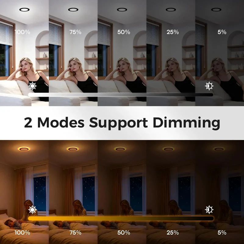 Sleek 6 Inch Led Recessed Ceiling Lights With Built In Night Light And Super Easy Wiring 12 Pack Adjustable 5Cct Fixtures That Truly Hit Different For Any Cool Room Setup