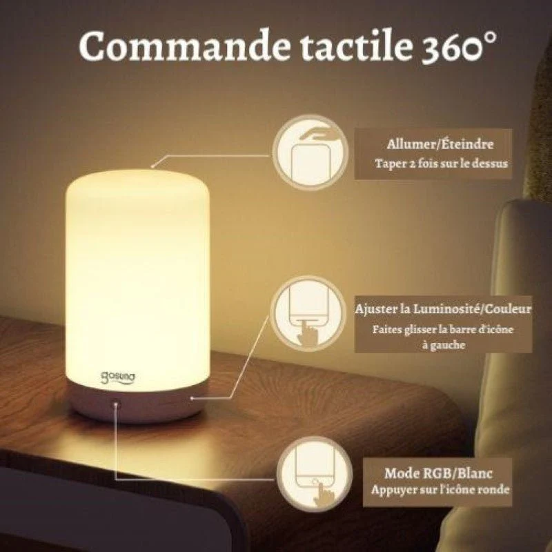 Lampe de Chevet WiFi RGBW 2A