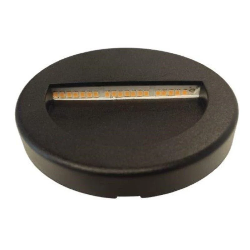 Balise LED Saillie 3W 220V 120° Rond Noir IP44 pour Escalier