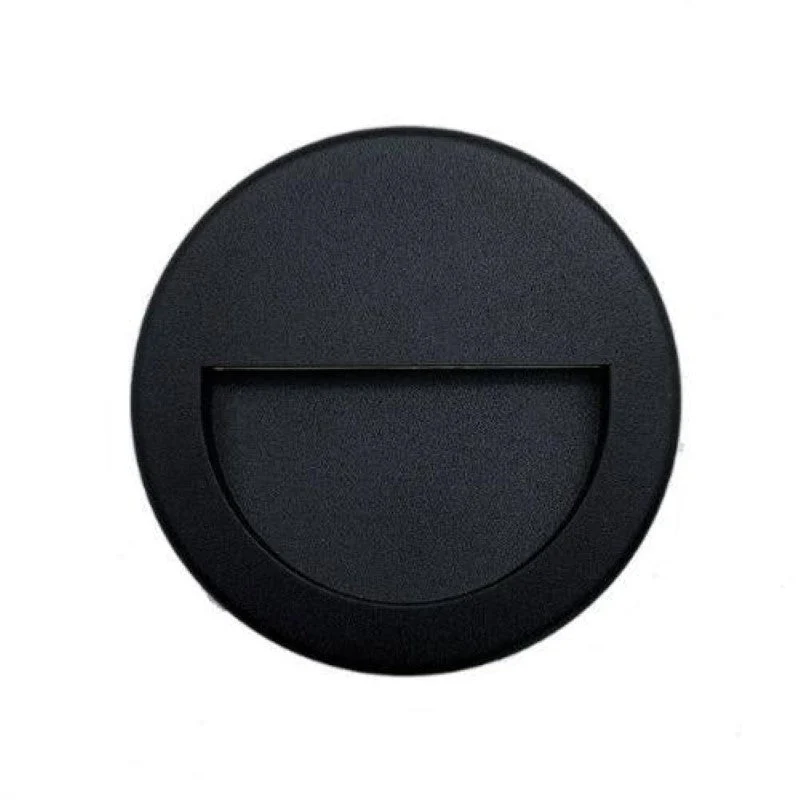Balise LED Saillie 3W 220V 120° Rond Noir IP44 pour Escalier