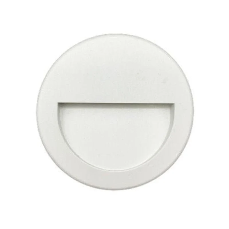 Balise LED Saillie 3W 220V 120° Rond Blanc pour Escalier