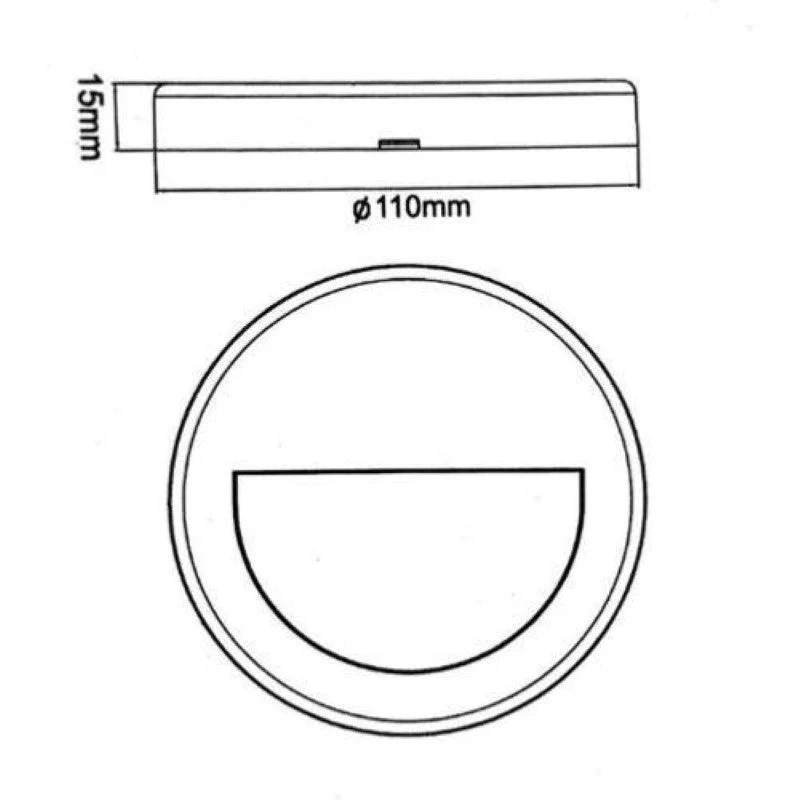Balise LED Saillie 3W 220V 120° Rond Blanc pour Escalier