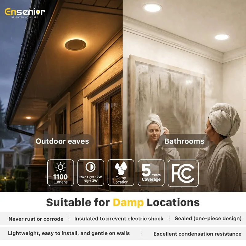 Super Smooth 6 Pack 6 Inch LED Recessed Ceiling Lights With Built In Amber Night Glow And 5 Ct Adjusting 1100 Lumen Downlights For Straight Forward Install And Zero Glare Drama