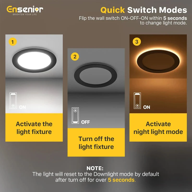Super Smooth 6 Pack 6 Inch LED Recessed Ceiling Lights With Built In Amber Night Glow And 5 Ct Adjusting 1100 Lumen Downlights For Straight Forward Install And Zero Glare Drama