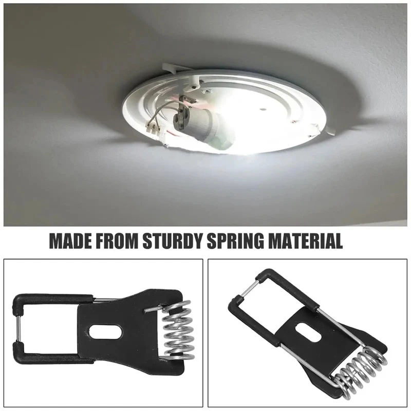 Heavy Duty Spring Clips For Recessed Lighting Led Downlight Mounting Hardware Iron Springs Super Strong Tension Easy Fix Ceiling Lamp Bracket Replacements 60 Piece Secure Hold Smooth Surface Keeps Lights Locked No Fuss Top Shelf For Pro Jobs