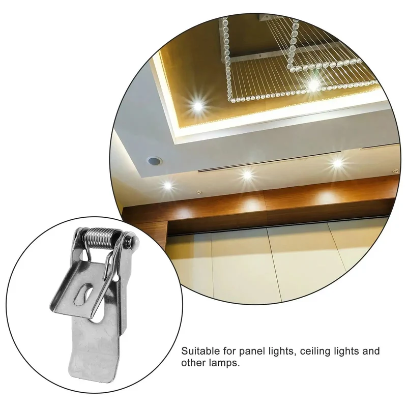 Heavy Duty Ironclad Grip Spring Clips For Recessed Lighting 40 Pack Retainer Clamps For Downlight Fixtures Iron Panel Lamp Ceiling Mount Hardware Tough As Nails Quick Install