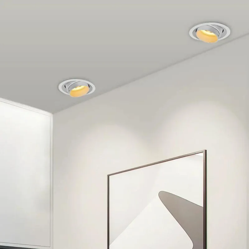 10 Pack 4.5 Inch Gimbal Led Recessed Ceiling Lights Dimmable 10W Can Fixtures With Smooth Swivel Dials Three Color Temp Options Baffle Trim Quick Snap Mount Top Tier Illumination CRI 90 Plus