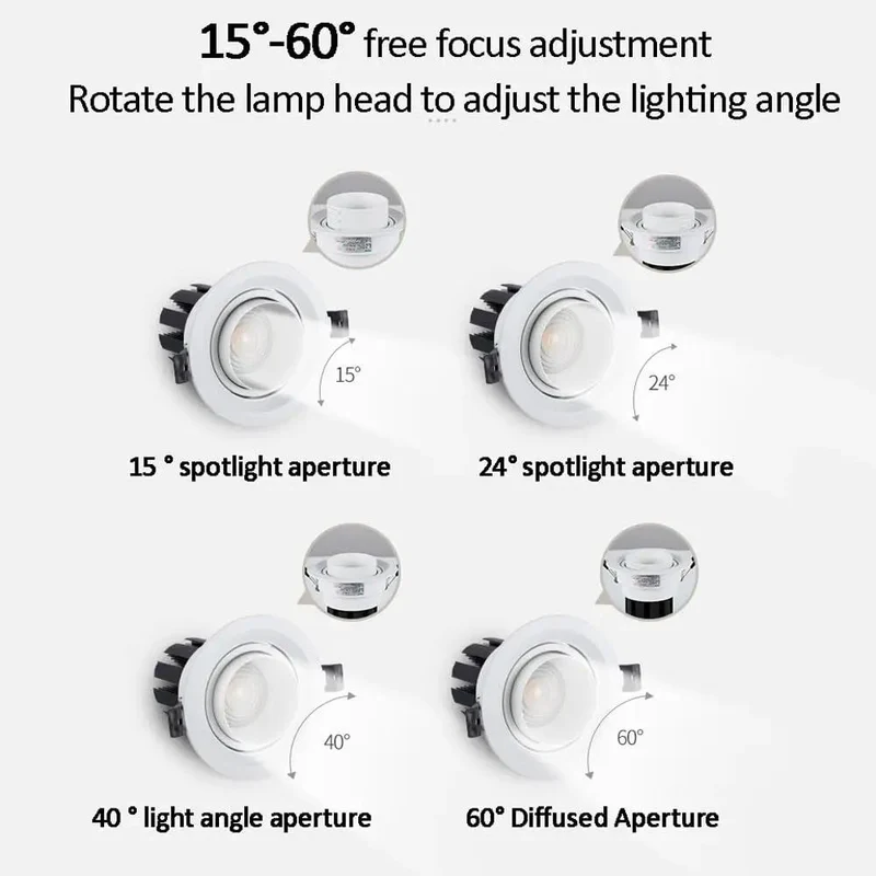10 Pack 4.5 Inch Gimbal Led Recessed Ceiling Lights Dimmable 10W Can Fixtures With Smooth Swivel Dials Three Color Temp Options Baffle Trim Quick Snap Mount Top Tier Illumination CRI 90 Plus