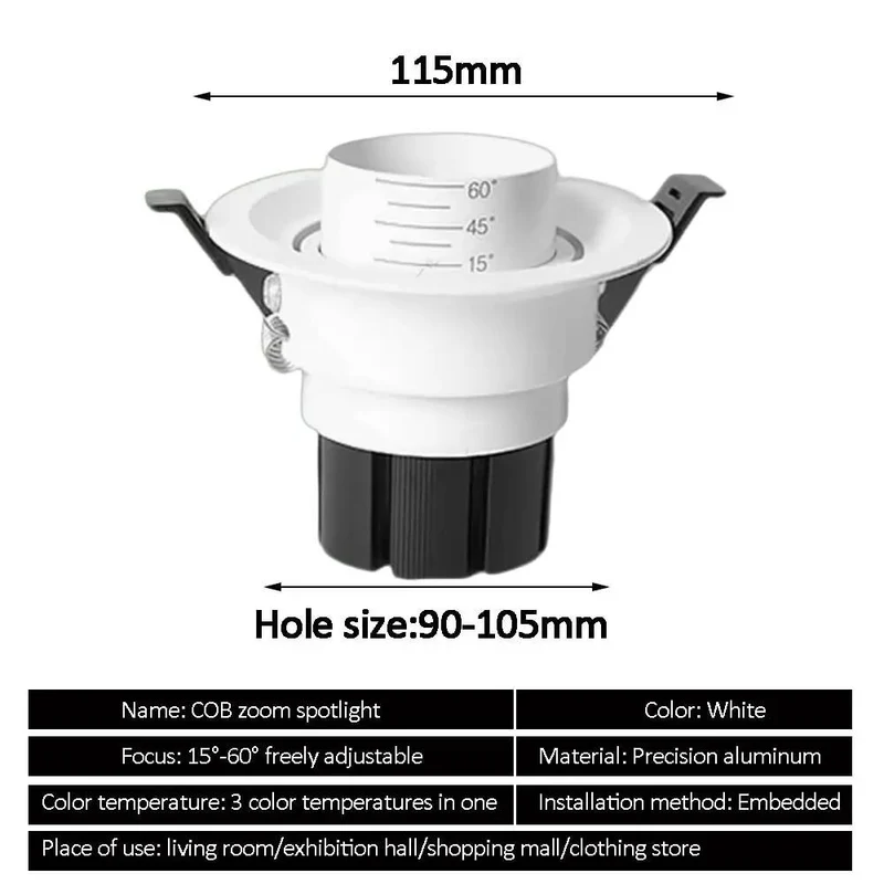 10 Pack 4.5 Inch Gimbal Led Recessed Ceiling Lights Dimmable 10W Can Fixtures With Smooth Swivel Dials Three Color Temp Options Baffle Trim Quick Snap Mount Top Tier Illumination CRI 90 Plus
