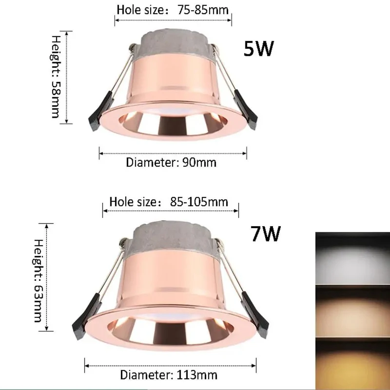 Top Tier Aluminum LED Recessed Can Lights Featuring Adjustable Dimmable Baffle Trim And Switchable 3000K To 6500K Colors For Crisp Ceiling Glow And Quick Plug Play Install